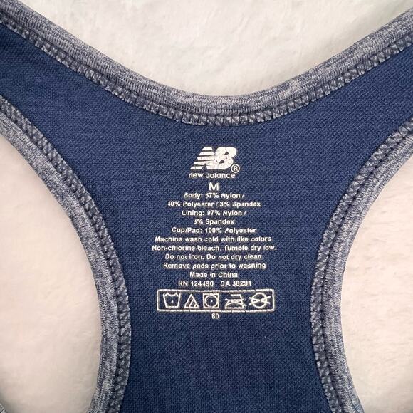 New Balance Sports Bra Blue Size Medium - Picture 5 of 9